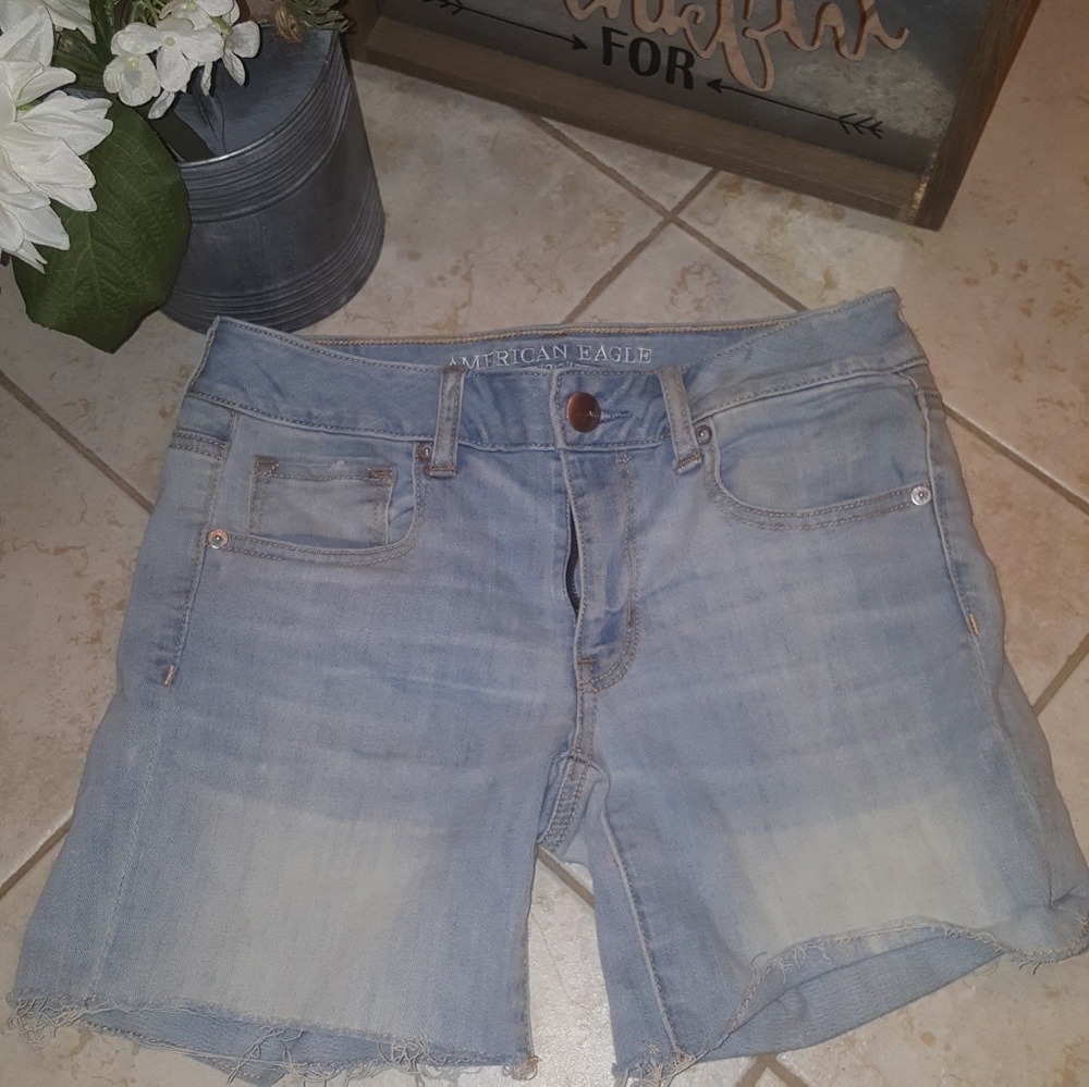 American Eagle Midi Denim Jean Shorts